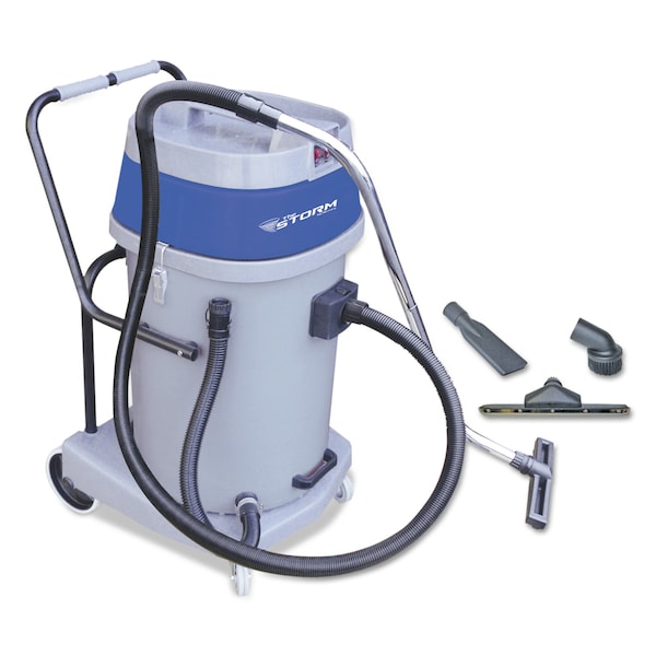Mercury Floor Machines Storm Wet/Dry Tank Vacuum with Tools, 20 gal Capacity, Gray, Washable Cloth 2.67 hp WVP-20 - main